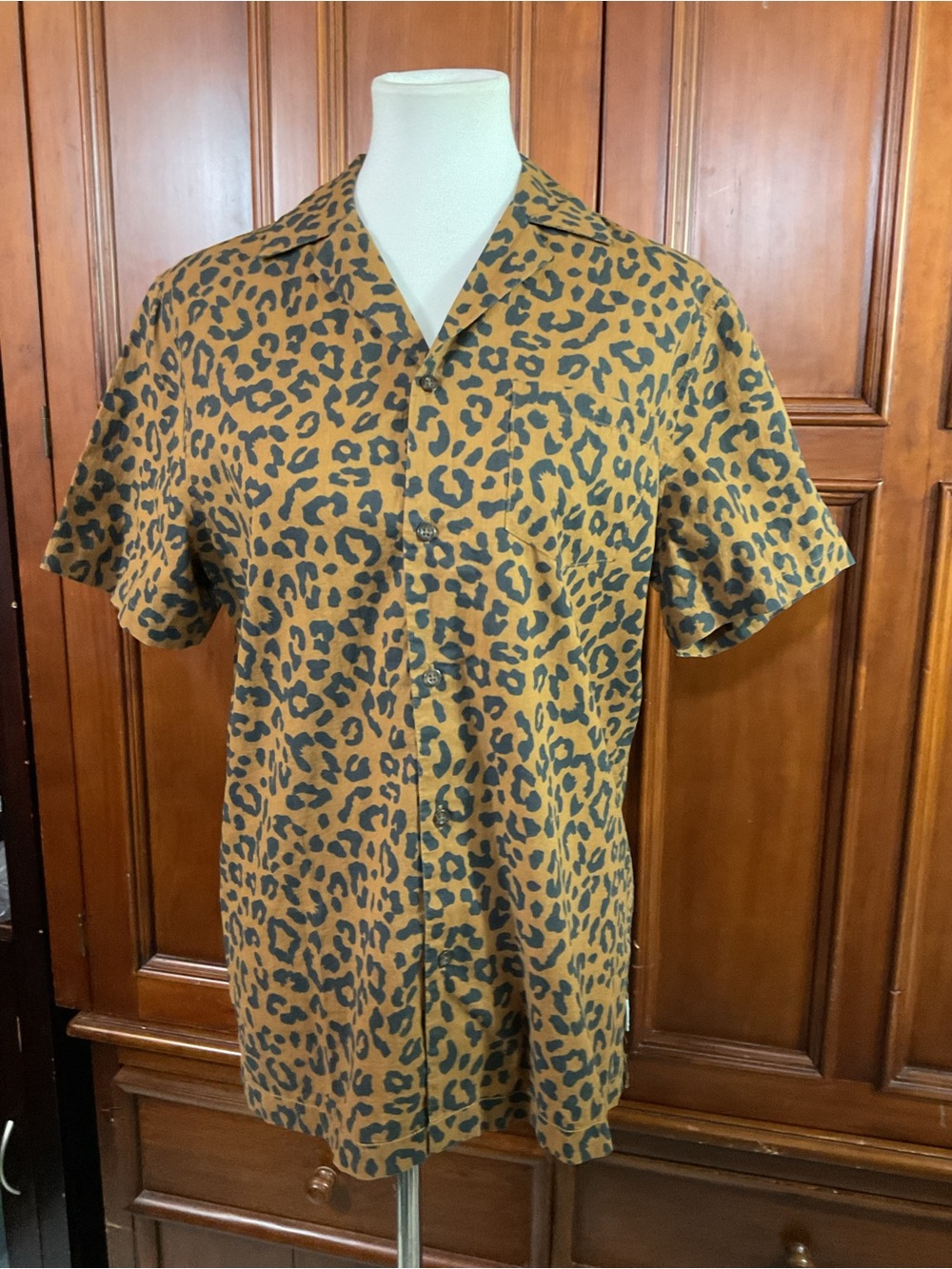 Banks Journal Women’s Size S Button Down Animal Print Cheetah Brown Black Lknw V